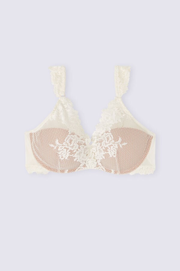 Sujetador Intimissimi Pretty Flowers Giorgia Balconette Mujer Blancas | UGVSY4259