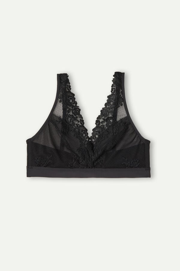 Sujetador Intimissimi Pretty Flowers Lara Triangle Mujer Negras | LAVQY2054