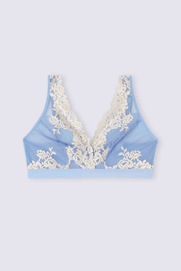 Sujetador Intimissimi Pretty Flowers Lara Triangle Mujer Azules Blancas | XWGQJ9783