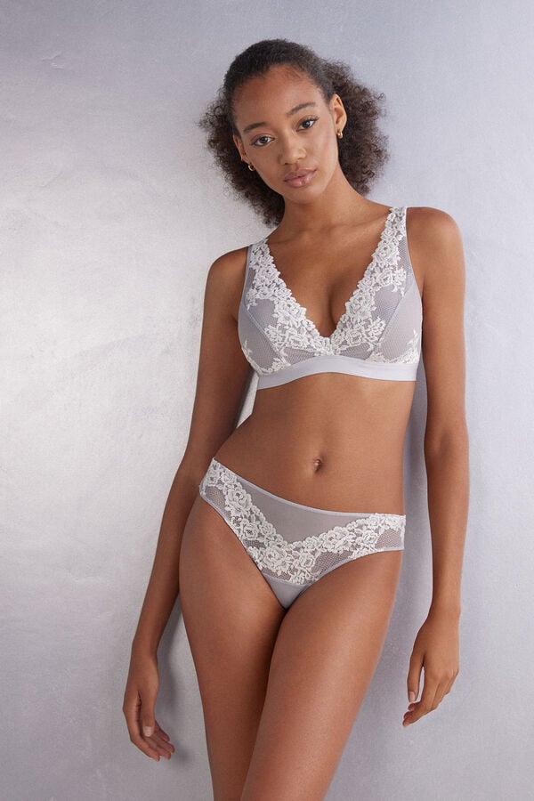 Sujetador Intimissimi Pretty Flowers Lara Triangle Mujer Gris | AJLSM5768