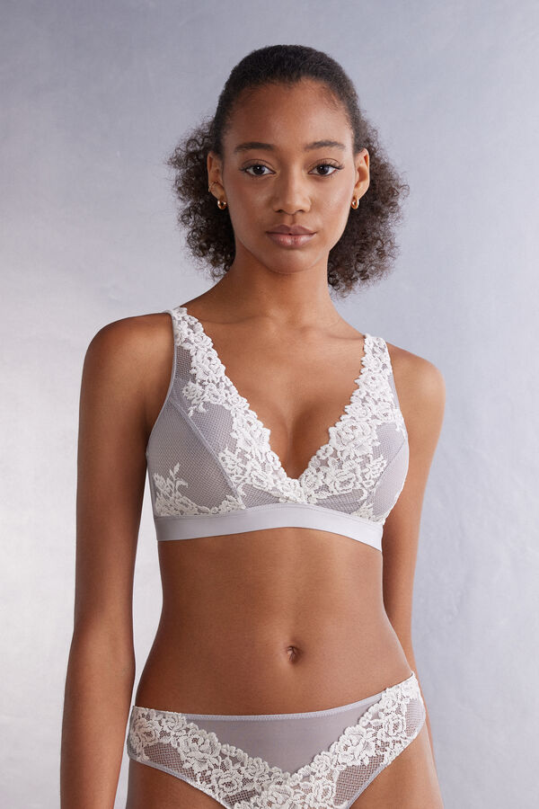 Sujetador Intimissimi Pretty Flowers Lara Triangle Mujer Gris | AJLSM5768