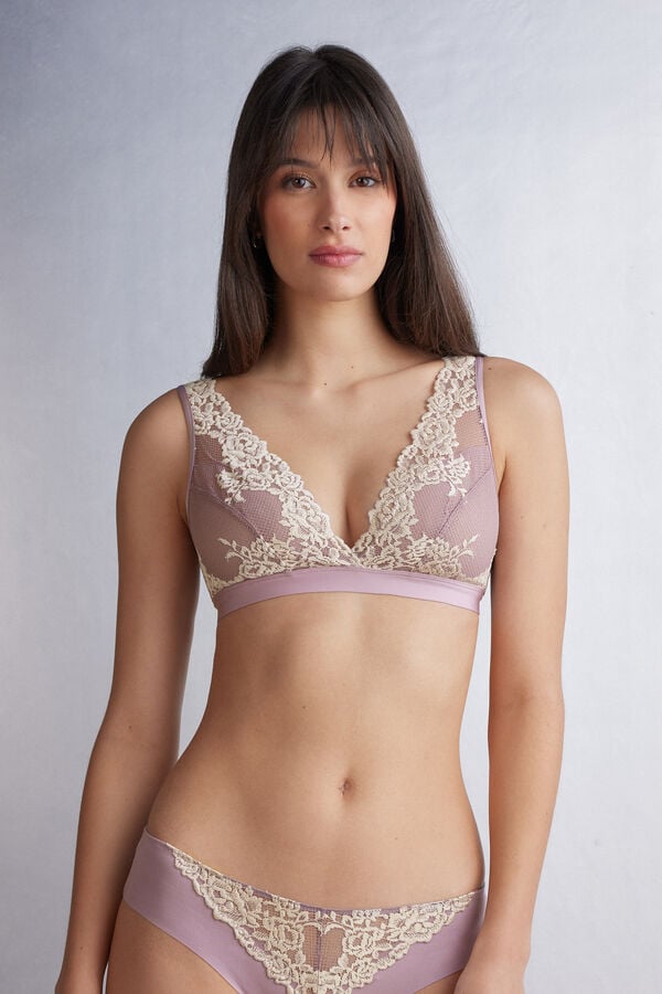 Sujetador Intimissimi Pretty Flowers Lara Triangle Mujer Blancas | CVMUY3285