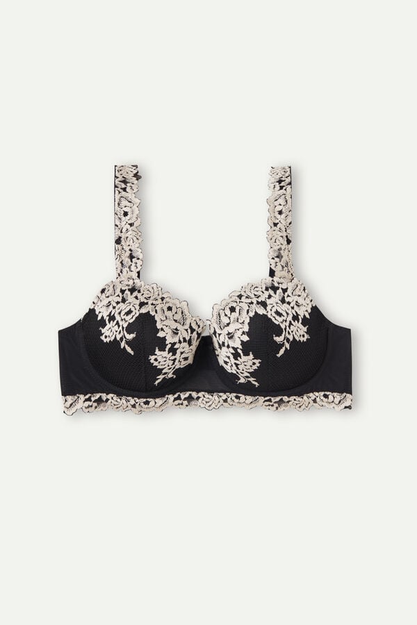 Sujetador Intimissimi Pretty Flowers Sofia Balconette Mujer Negras Blancas | JNRUS8579