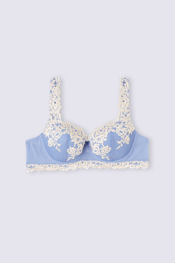 Sujetador Intimissimi Pretty Flowers Sofia Balconette Mujer Azules Blancas | HZGEU1354