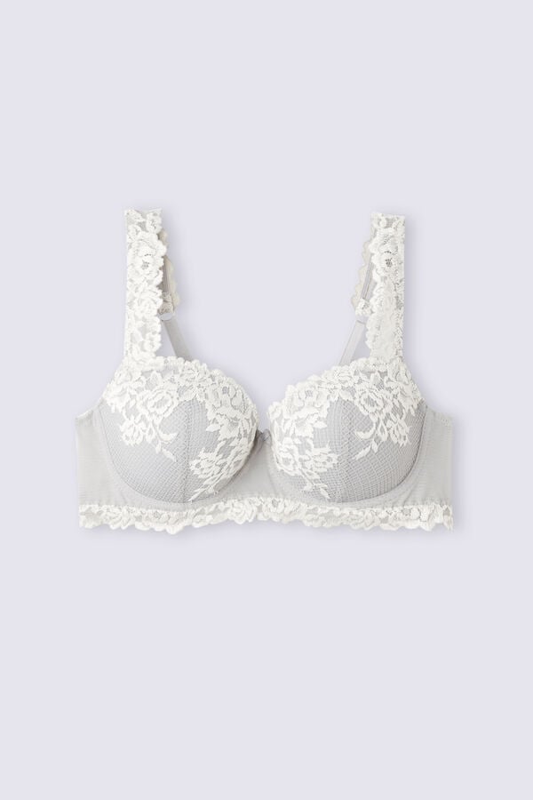 Sujetador Intimissimi Pretty Flowers Sofia Balconette Mujer Gris | VXMRU1753