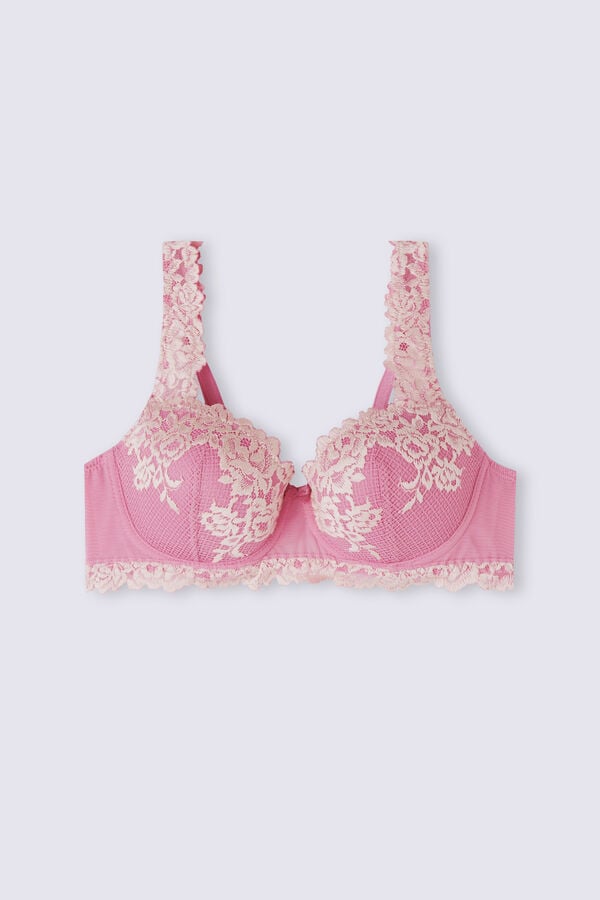 Sujetador Intimissimi Pretty Flowers Sofia Balconette Mujer Rosas Blancas | KWOLU9251