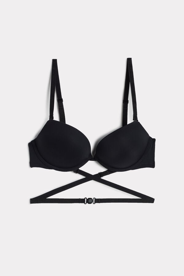 Sujetador Intimissimi Silvia Multifunction Push-Up Microfiber Mujer Negras | PUMFL4576