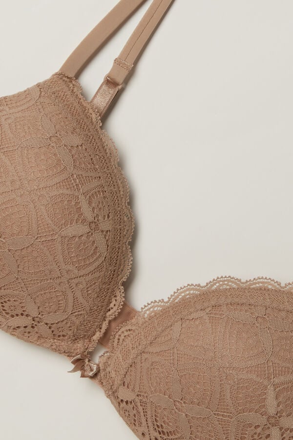 Sujetador Intimissimi Silvia Push-Up Lace Mujer Naranjas Beige | KJLMF1745