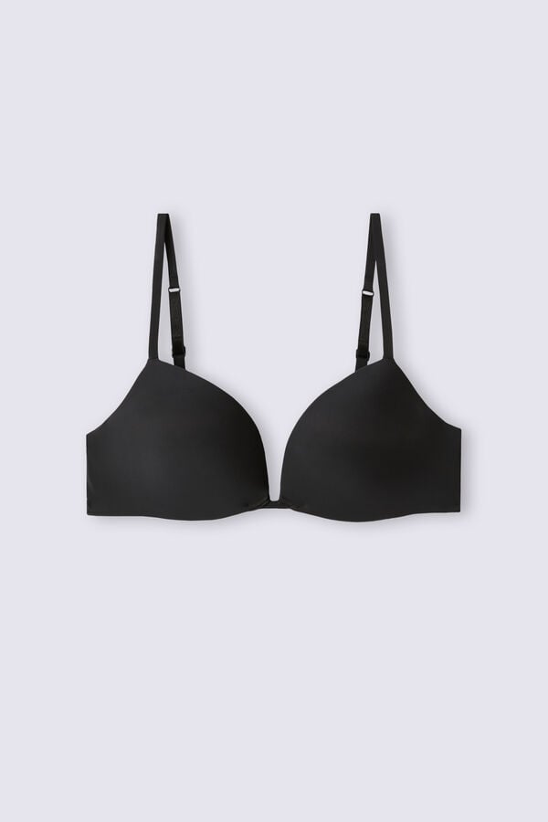 Sujetador Intimissimi Silvia Push-Up Ultralight Microfiber Mujer Negras | YNJPI6753