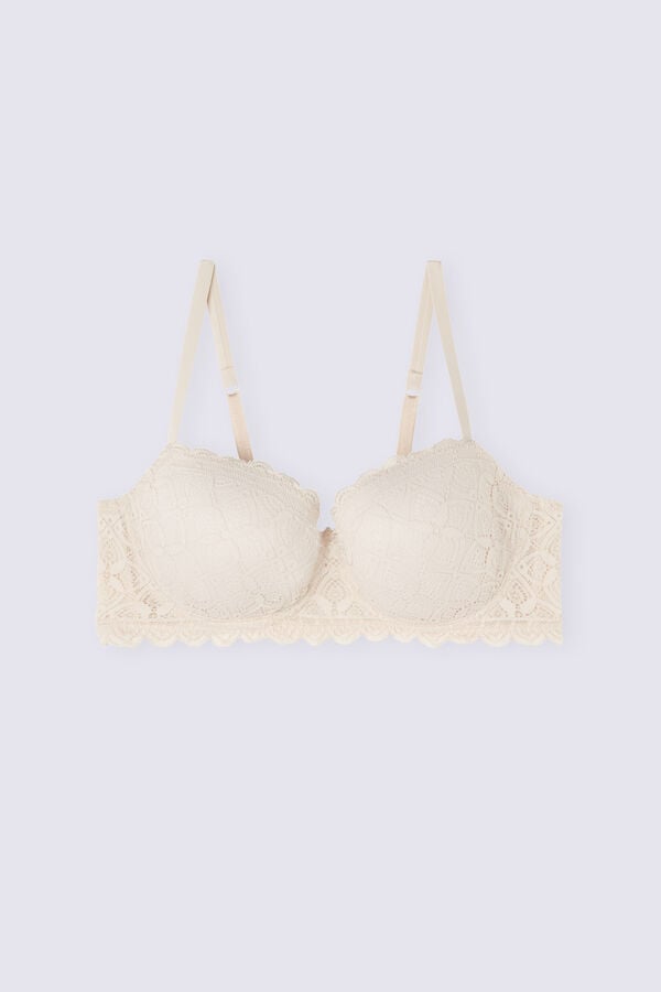 Sujetador Intimissimi Sofia Balconette Lace Mujer Creme Rosas | ZIFAT0763