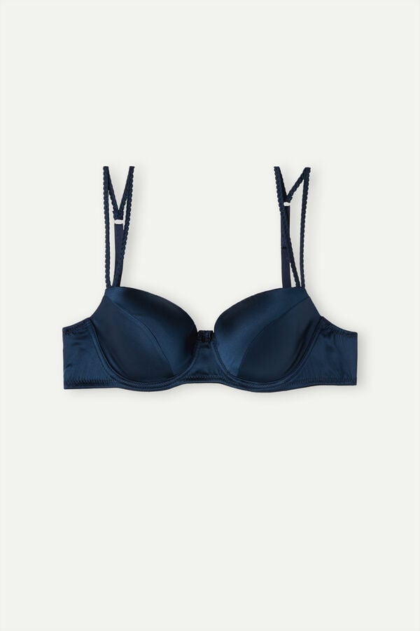 Sujetador Intimissimi Sofia Natural Lift Balconette Silk Mujer Azules | ACNQH8792