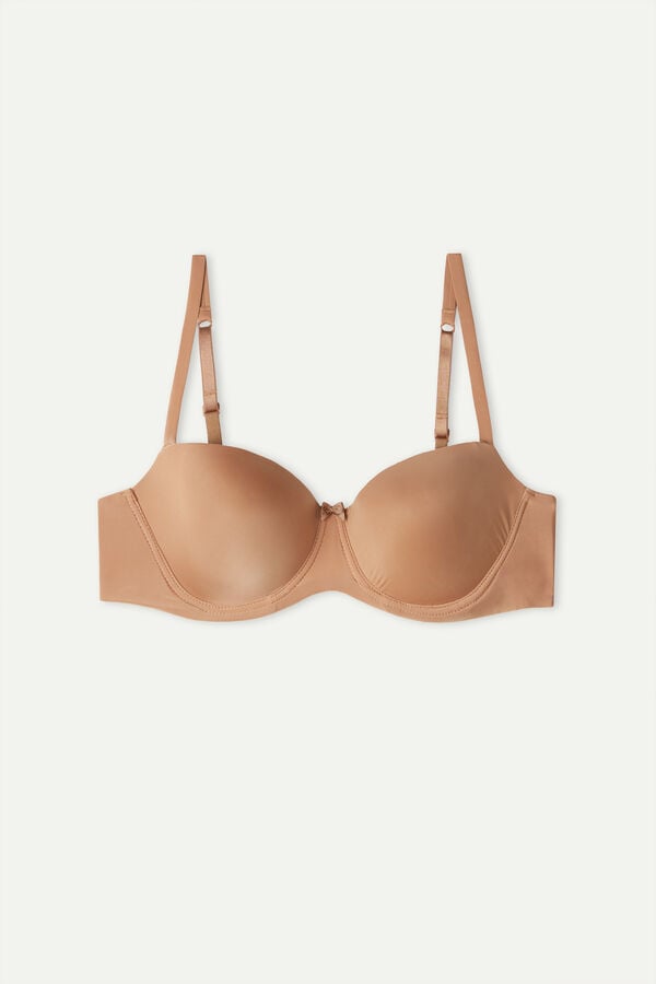 Sujetador Intimissimi Sofia Natural Lift Balconette Ultralight Microfiber Mujer Beige | XMIYC0243