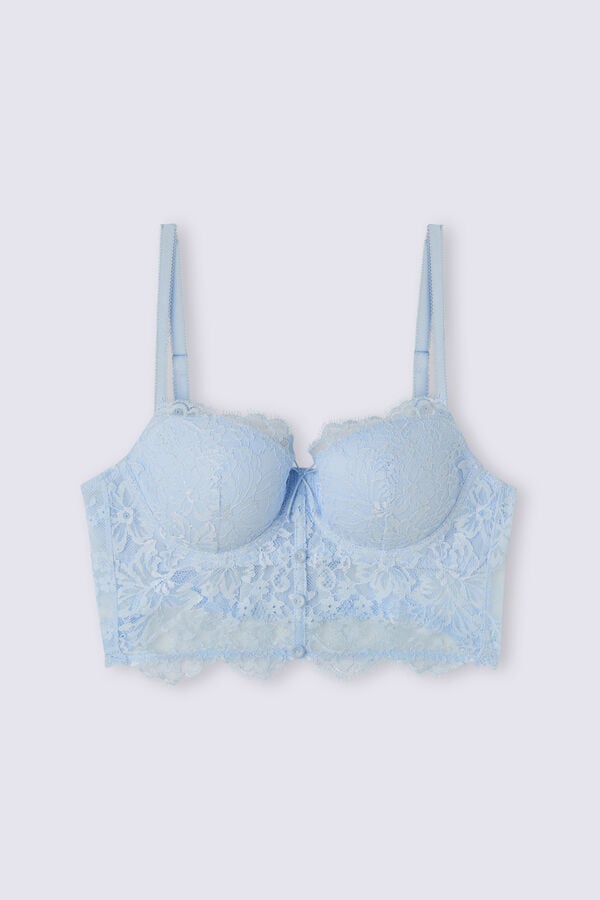 Sujetador Intimissimi The Most Romantic Season Sofia Bustier Balconette Mujer Azules | KQCTS9736