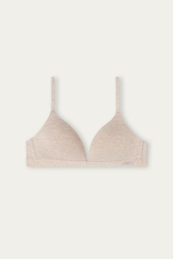 Sujetador Intimissimi Tiziana Triangle Cotton Mujer Beige | PQHLR3765