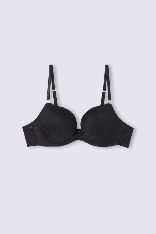 Sujetador Intimissimi Your Wild Side Monica Push-Up Mujer Negras | NRXGM2603