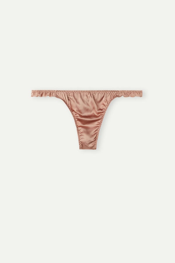 Tanga Intimissimi Silk And Lace G-String Mujer Rosas | CXWLP5381